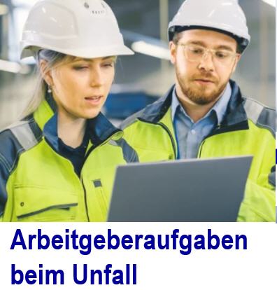 Unfall? Arbeitgeber Erste-Hilfe-Ma�nahmen dokumentieren Arbeitsunfall, Verletzung am Arbeitsplatz, Wegeunfall
