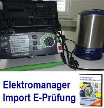 Elektromanager HOPPE importiert die Messergebnisse
. Schnittstelle f�r