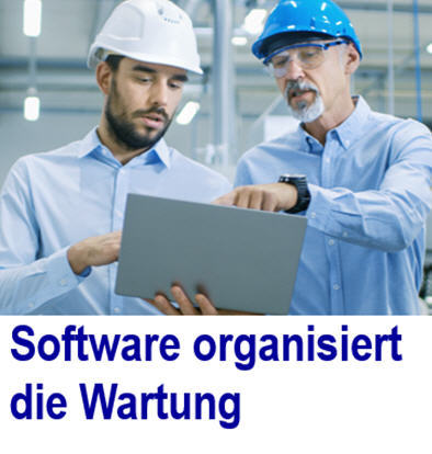 Organisationssoftware f�r Wartungsplanung bei Maschinen. Service  Masc
