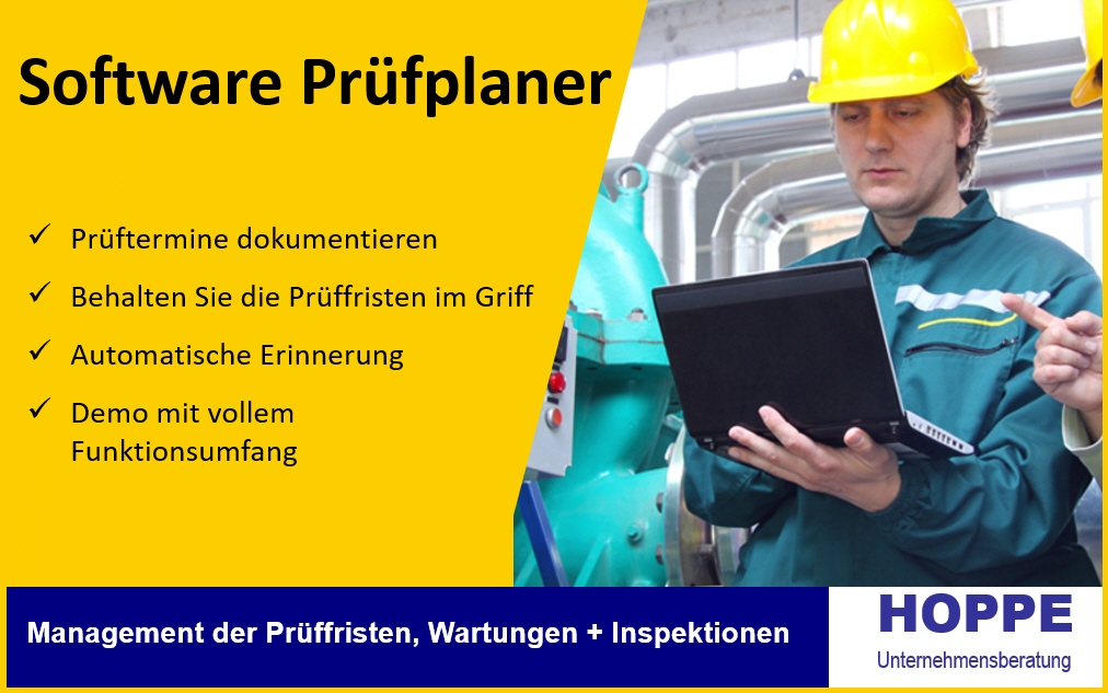 Pr�fplaner von Hoppe -  Gesetzliche Pr�fpflichten erf�llen.