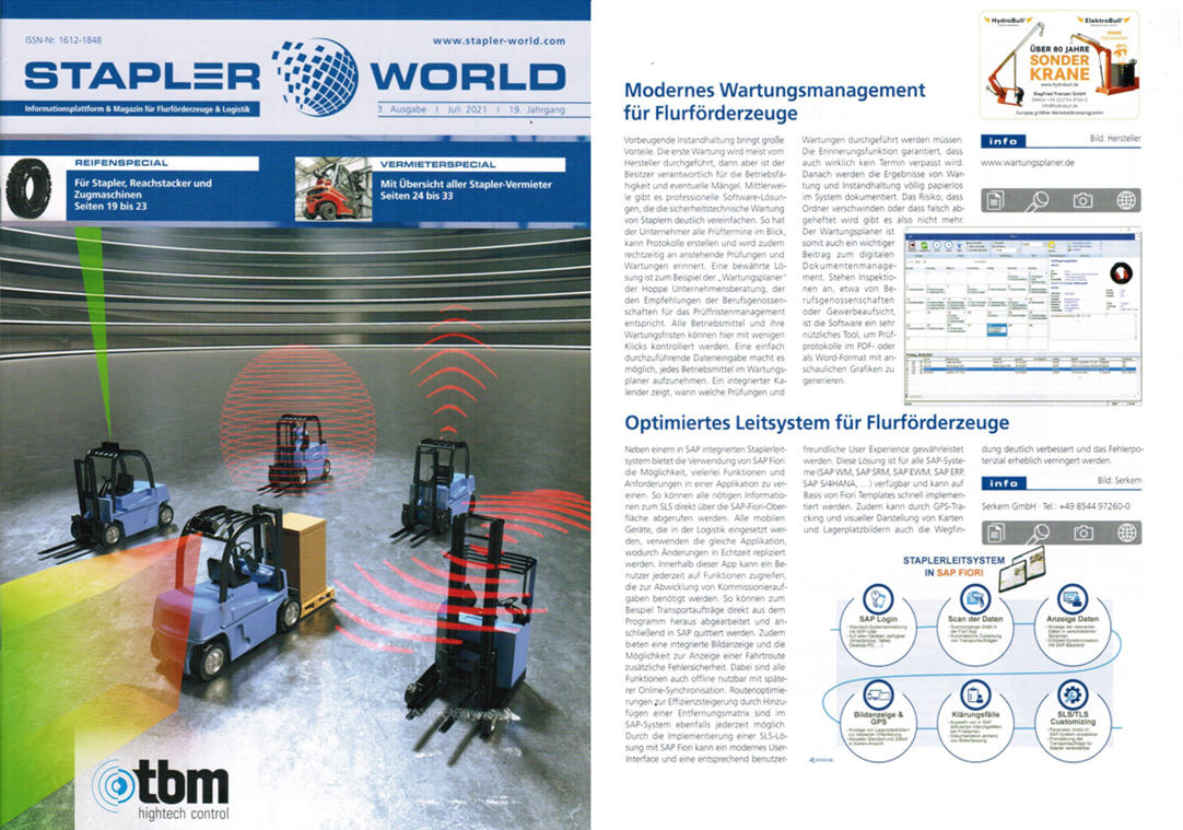 Staplerworld / 08-21 TechTex-Verlag GmbH & Co. KG Modernes Wartungsmanagement f�r Flurf�rderfahrzeuge